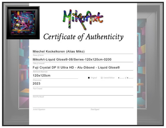 Image 1 of MikoArt-Liquid Gloss®-08/Series-120x120cm-0200
