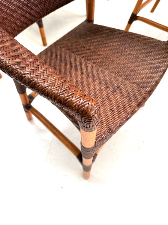 6x sedie da pranzo in rattan, Yuzuru Yamakawa anni '90 – Legno, Vimini (photo 6 of 12)