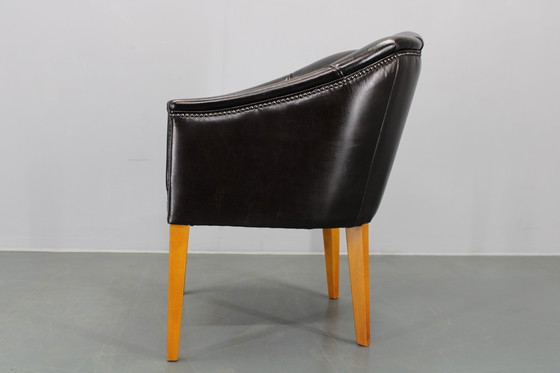 Image 1 of Vintage leren fauteuil, Tsjecho-Slowakije
