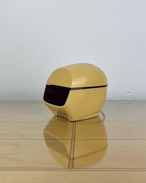 Image 1 of Lamp Table + Clock Vintage Clock - Lamp Zeitlicht Timco 1970s Bedside Lamp 70s Digital Alarm Clock Mid Century Modern Space Age