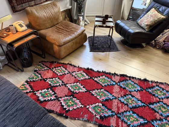Image 1 of Vintage Marokkaanse Berber loper in rood – 331 × 92 cm