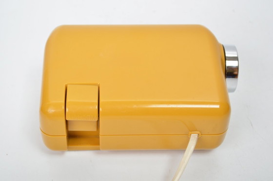 Image 1 of Space Age Alarm Clock Sankyo 4000 / Ocher - Yellow / 1970's Vintage Flip clock