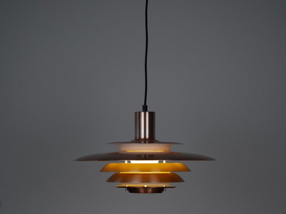 Image 1 of Danish vintage copper pendant lamp from 1980s