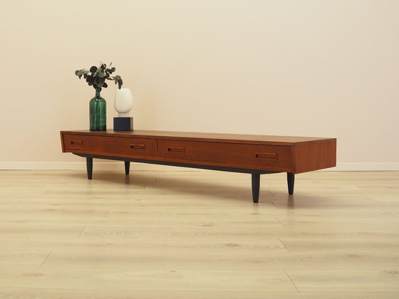 Image 1 of Buffet bas en teck, design danois, années 1960, fabriqué au Danemark