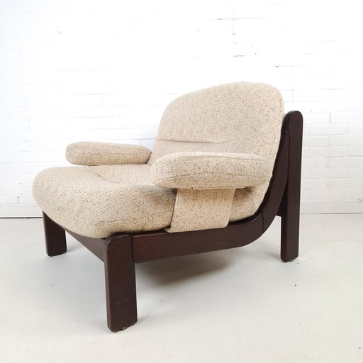 Sillón de salón vintage de diseño moderno de mediados de siglo de la década de 1970