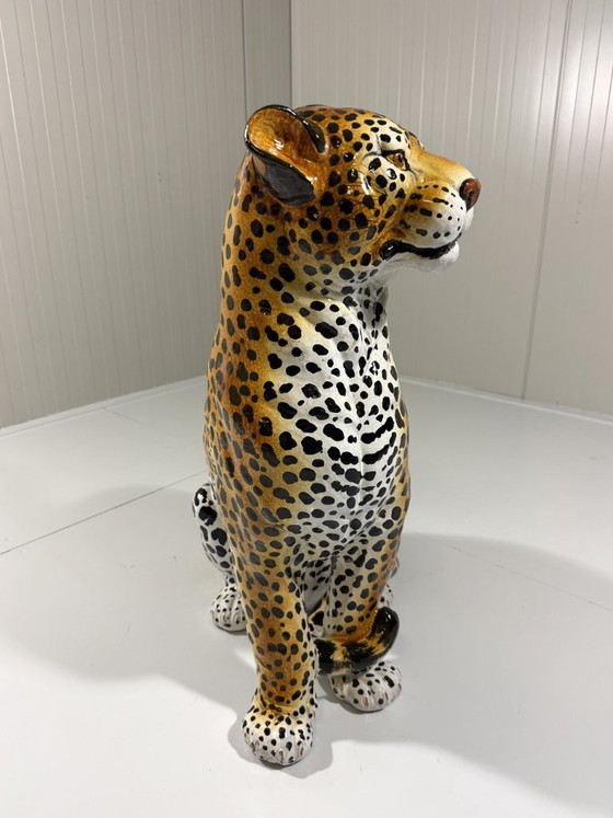 Grande Leopardo in Ceramica Italiano Anni '70 – Oggetti decorativi (photo 8 of 15)