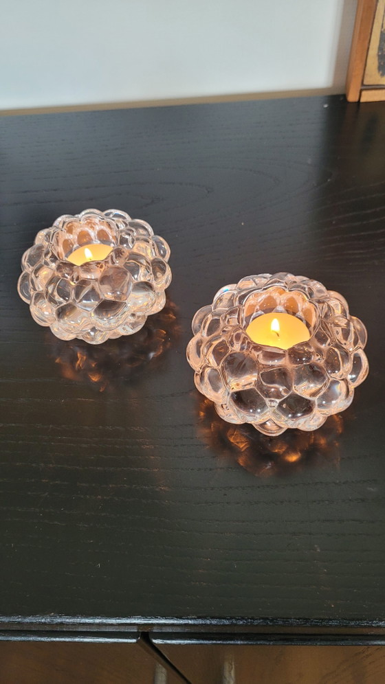 Image 1 of Orrefors Teelichthalter „Himbeere“ – 2er-Set