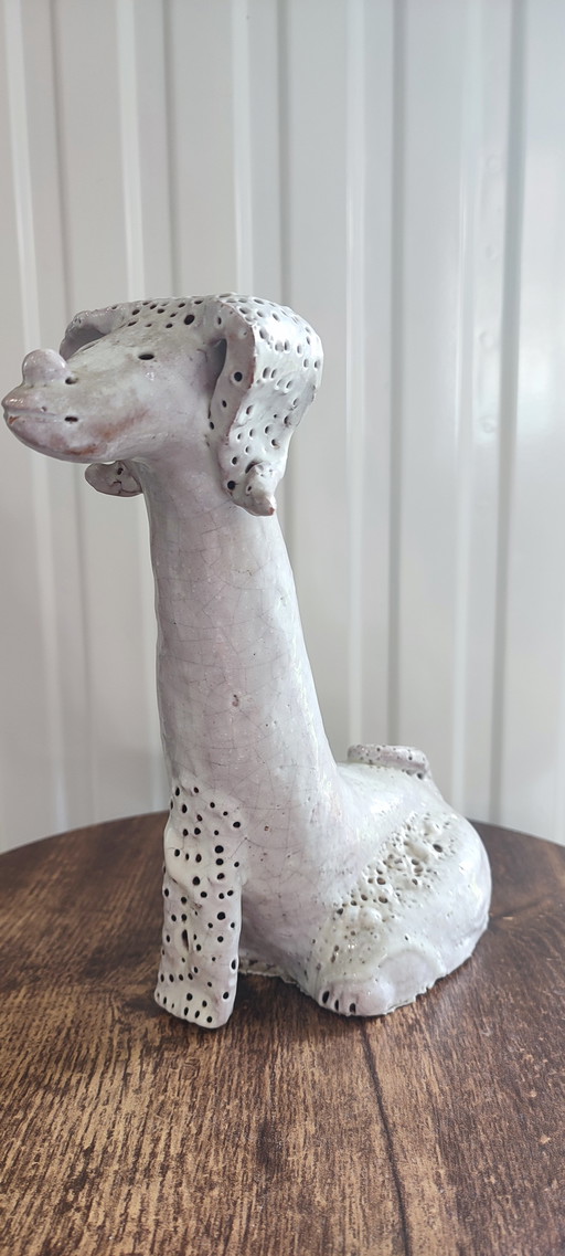 Ancient zoomorphic sculpture glazed terracotta