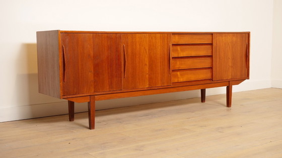 Image 1 of Vintage teak sideboard | TV cabinet | 225 cm