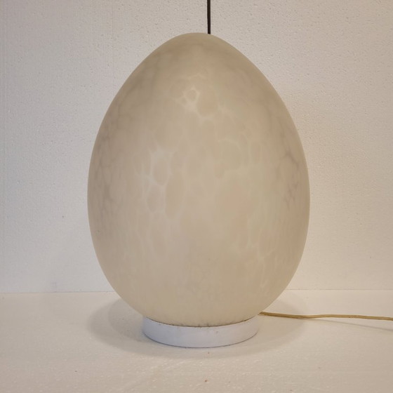 Image 1 of Tischlampe "Ei", Glas, La Verrerie de Vianne, Mitte des Jahrhunderts, 70er Jahre - Frankreich