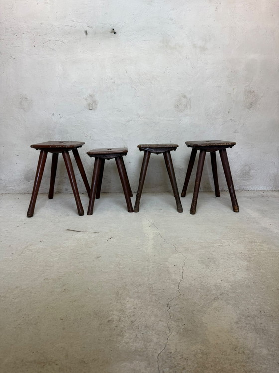 Set di quattro sgabelli da fabbrica svedesi – Wood (photo 3 of 14)