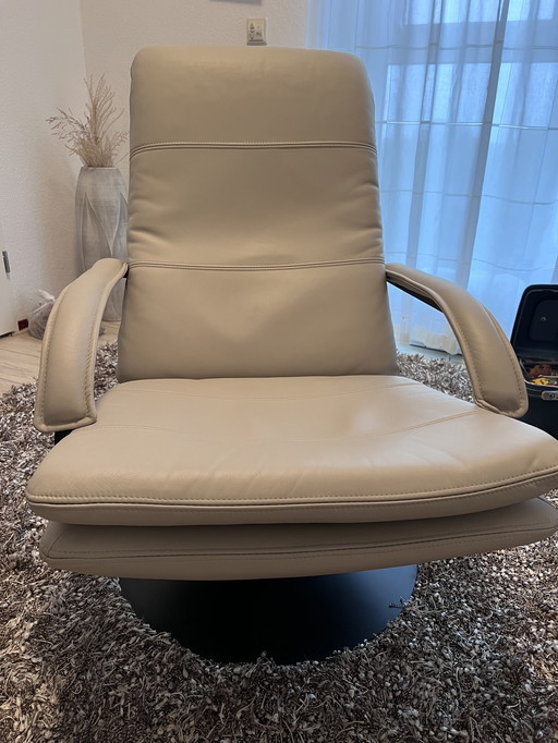 Fauteuil Artifort Cuir Blanc Crème