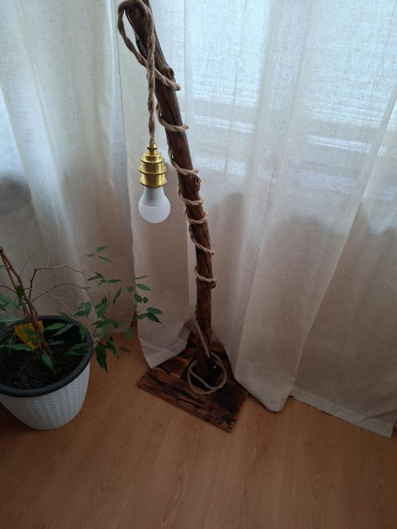 Handgemaakte Vloerlamp *UNIEK* – Vloerlampen, Hout (photo 5 of 5)