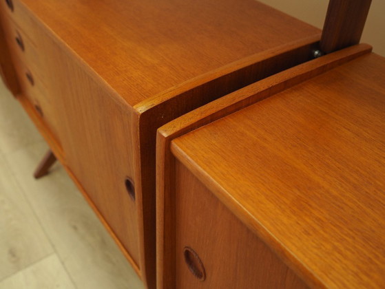 Image 1 of Teak modular shelving unit, Norwegian design, 1960s, manufactured by Blindheim Mobelfabrikk, designed by John Texmon & Einar Bli