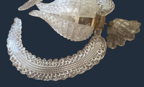 Image 1 of Lampada da soffitto a foglia Barovier & Toso