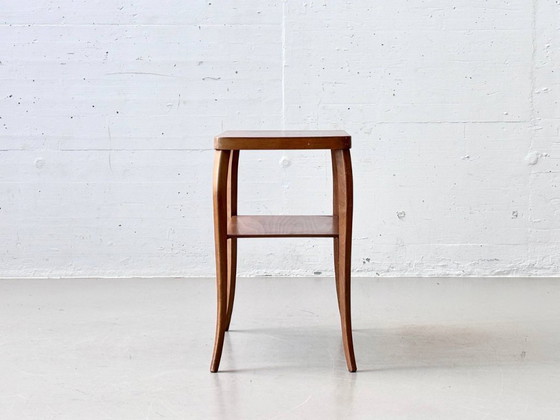 Image 1 of Table d'appoint en bois avec compartiment de rangement, années 1950