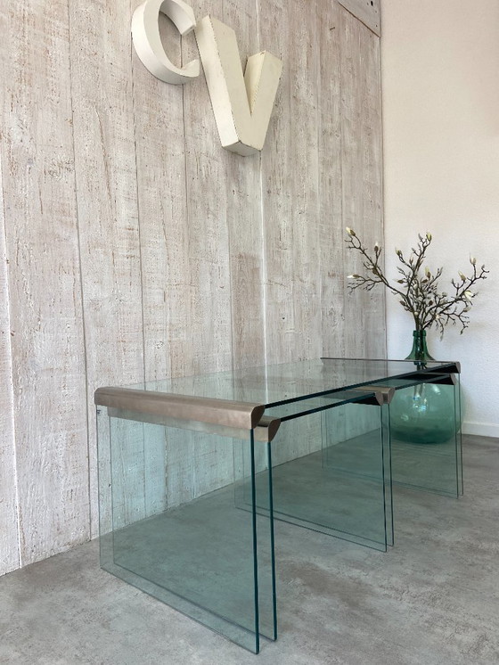 Image 1 of Set of 3 Galliotti & Radice 70's coffee tables