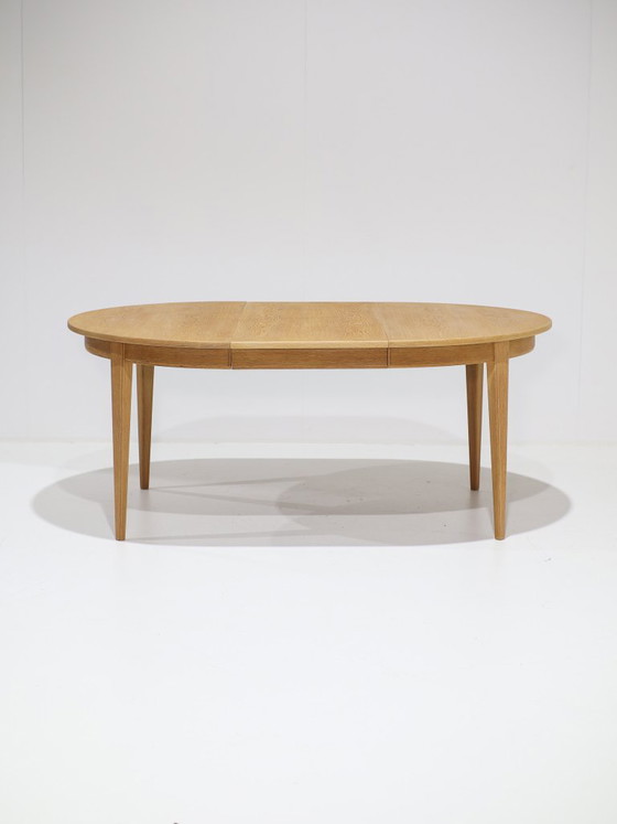 Extendable Dining table Omann Jun 55 oak vintage Danish, Wood, Brown, Mid Century Modern (photo 2 of 15)