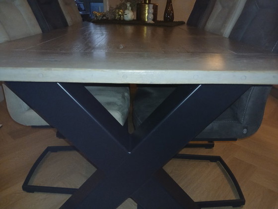 For sale: 6-person dining set and matching coffee table. – Wood (photo 5 of 24)