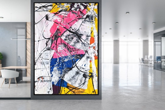 Jürgen Angeler - El bailarín rosa - XXL – Pinturas y dibujos, Canvas (photo 5 of 23)