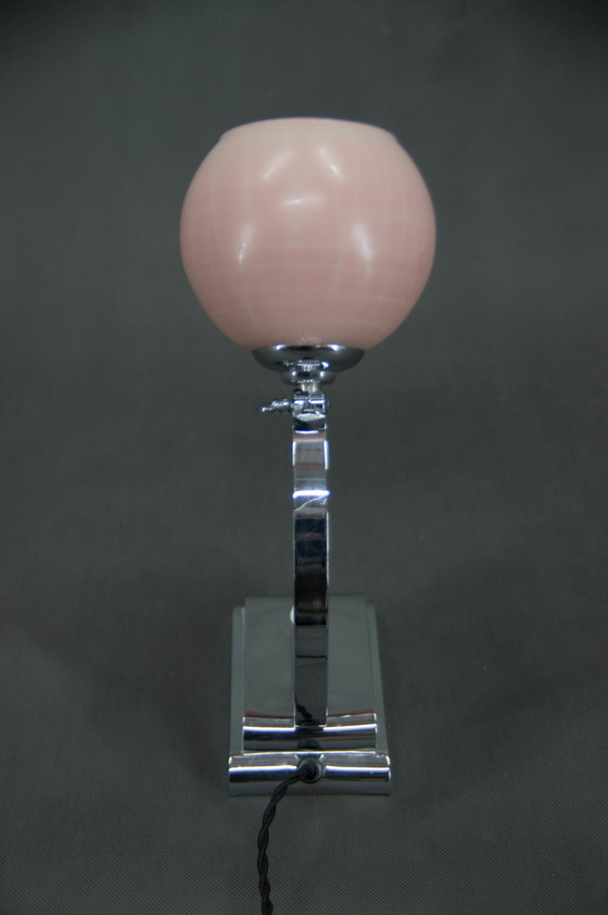 Image 1 of Table Or Bedside Pink Lamp, 1930S