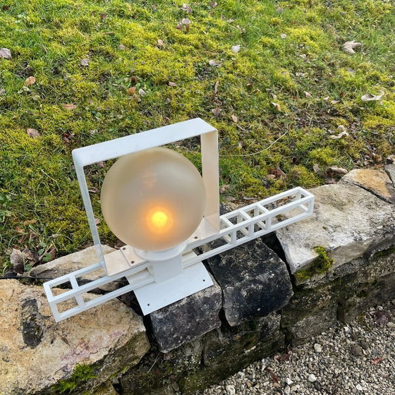Rare Tebong Paris Outdoor Light Fixture – Architectural Design, Circa 1990 – Table lamps, Iron (photo 3 of 6)