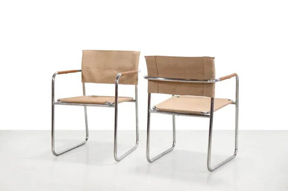 Karin Mobring Amiral stoelen in chroom en jute uit 1973 – Ikea, Eetkamerstoelen, Leather, Chrome, Vintage (photo 6 of 8)