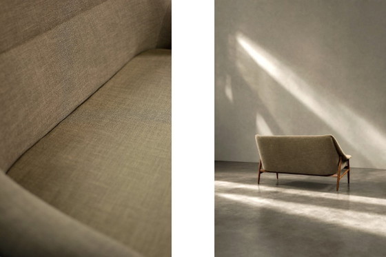 Zweisitzer-Sofa „Grace“ im skandinavischen Mid-Century-Stil mit braunem Stoffbezug von IKEA, Baujahr 1961 (photo 21 of 27)