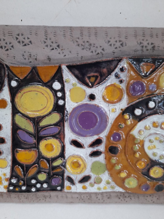 Large Ceramic Wall Decoration Cat by Renate Rhein (photo 3 of 8)