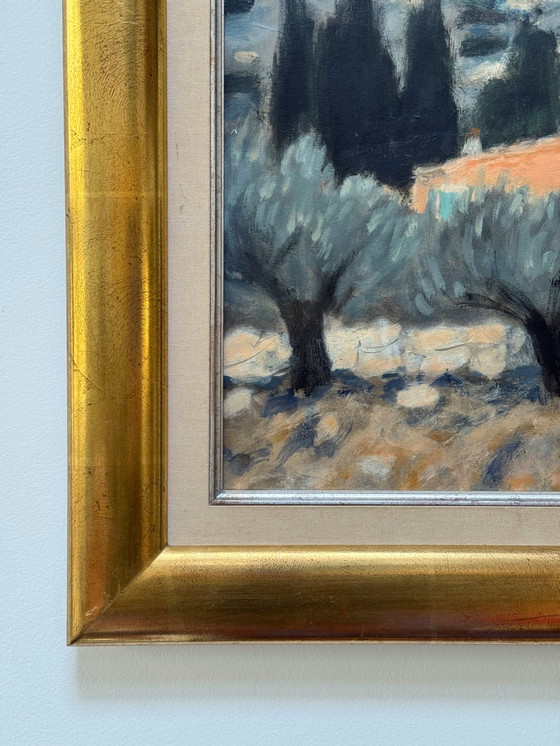 Image 1 of Yann Rebecq (né en 1955) - Mas sur la route de Servières, à St-Rémy de Provence, huile sur toile