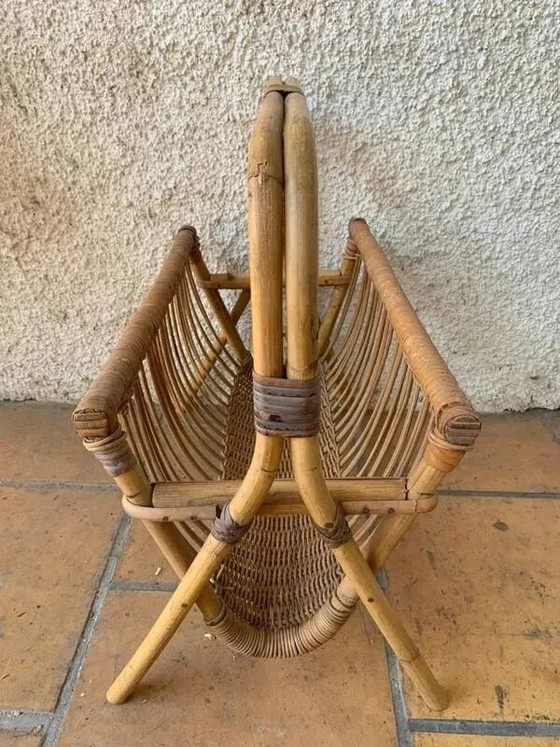 Rattan and wicker magazine racks - 1960s/70s – Retro (photo 3 of 6)
