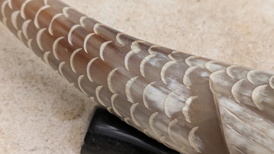 Image 1 of Grote vis creatie in buffelhoorn.