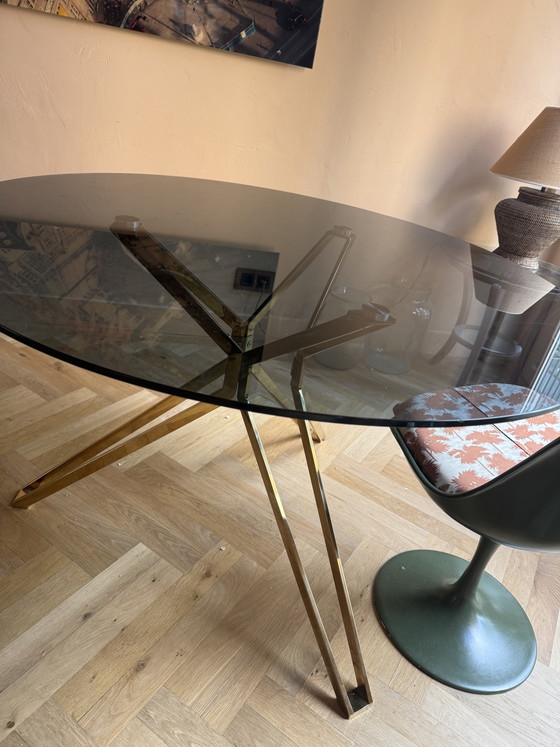 Pols Potten Dining Table Diameter 125 – Glass, Metal (photo 3 of 5)