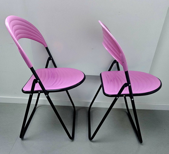 Image 1 of Postmodern Italian folding chairs Designer Studio GP