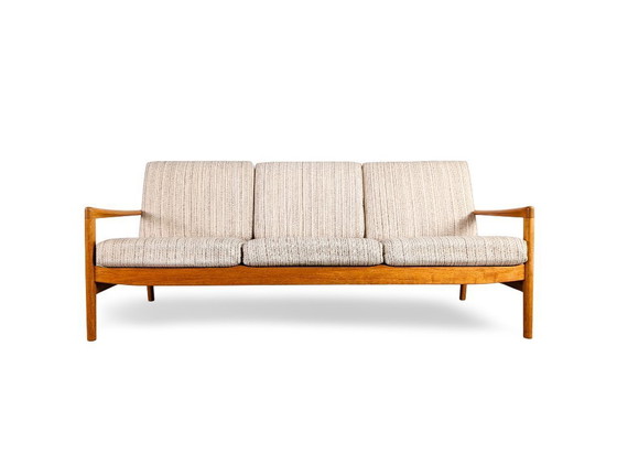 Image 1 of Divano di metà secolo, divano a tre posti, rovere, design danese vintage