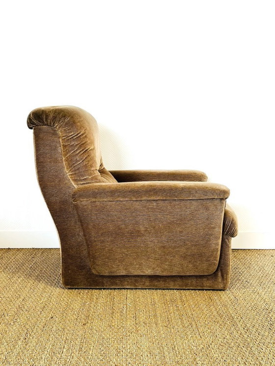 Image 1 of Modular Sofas and Vintage Velvet Armchair, 1960s, Set of 6
