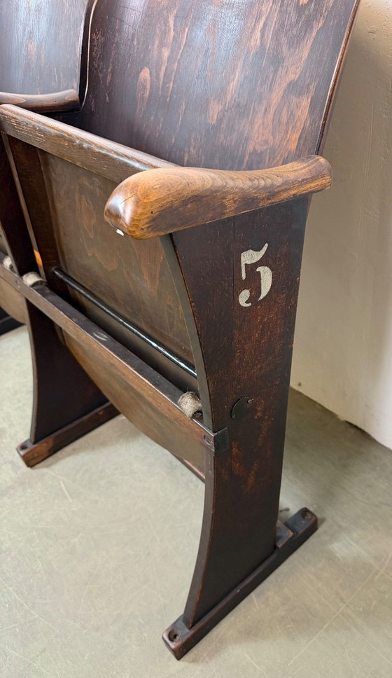 Vintage Two-Seat Cinema Bench from Thonet, 1950s – Folding chairs, Wood (photo 6 of 21)