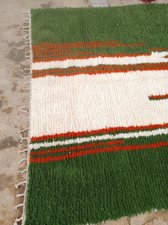 Image 1 of Custom Green Moroccan Carpet 200cmx300cm 