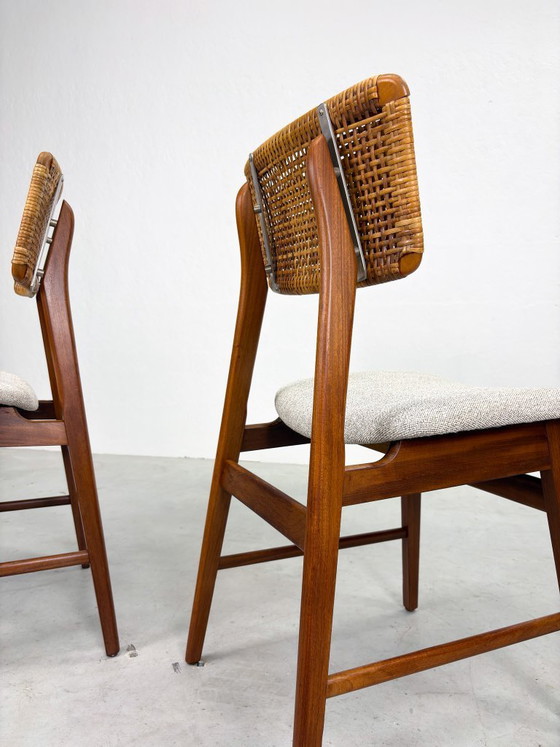 Set of Vintage Dining Chairs with Woven Cane Backrest – Wood (photo 13 of 19)