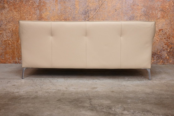 Image 1 of Leolux Mayon beige leather designer sofa