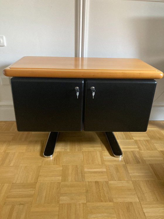KNOLL Warren Platner Sideboard Lowboard – Leather, Wood (photo 2 of 22)