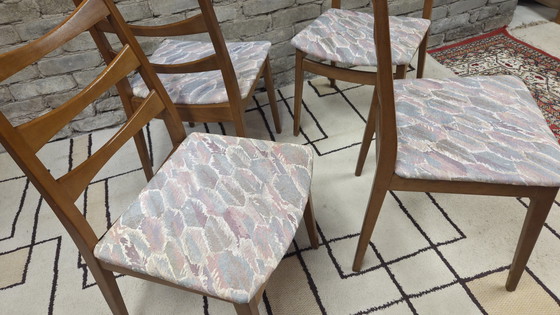 Image 1 of Set of 4 Vintage Welzel Chairs, Scandinavian Style, 1970s