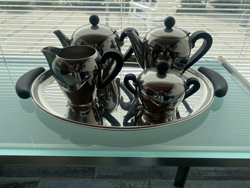 Alessi Bombé thee en koffieservies 5 delig