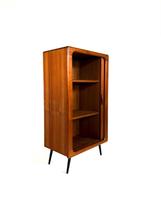 Vintage Deense  teakhouten highboard, Dyrlund ‘80, Wandkast, Bruin (foto 4 van 10)