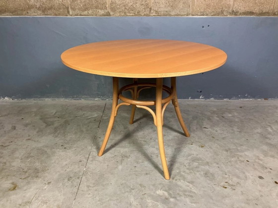 Image 1 of Vintage Round Dining Table Beech