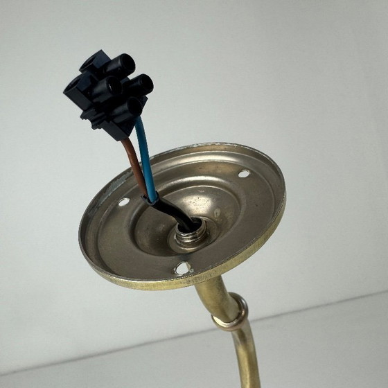 Image 1 of ANCIENNE APPLIQUE LAITON ET OPALINE VINTAGE