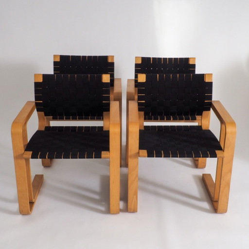 4 x geflochtene Esszimmerstühle Modell 5531 von Rud Thygesen und Johnny Sørensen für Magnus Olesen