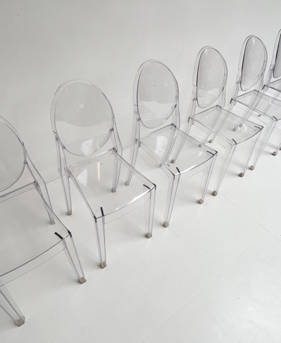 Image 1 of Set of 6 Victoria Ghost chairs by Philippe Starck for Kartell, after 2000