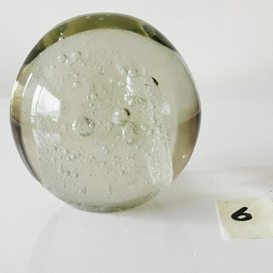 Image 1 of Fermacarte vintage in vetro di Murano, fermacarte in cristallo trasparente, anni '80