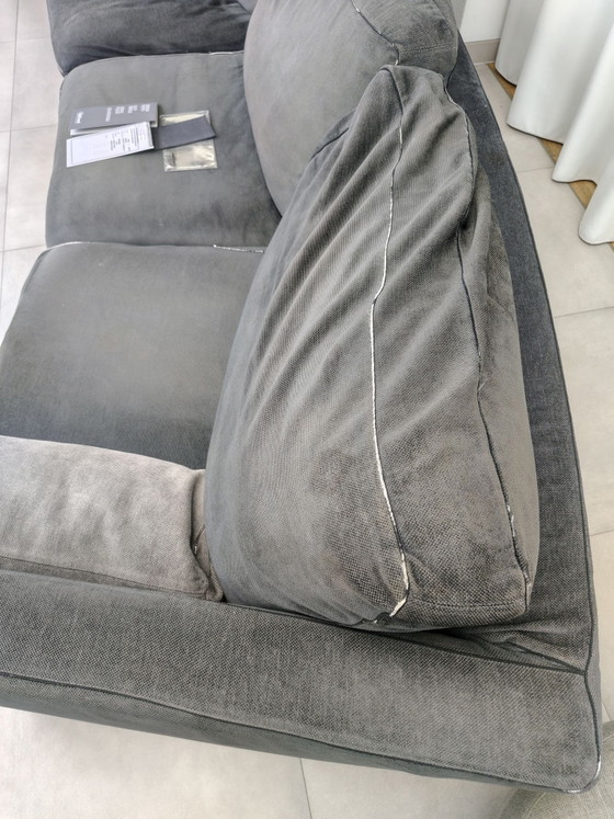Molinari "Massimo" 3-seater curved Italian design sofa – Armchairs, Textile (photo 3 of 5)